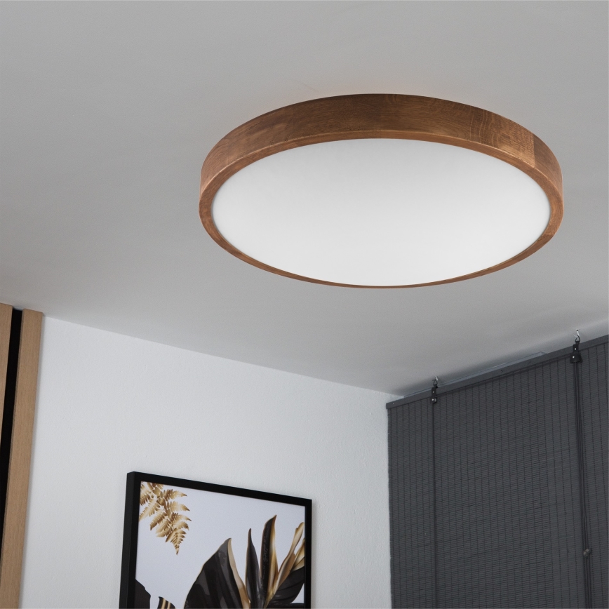 Brilagi - LED laelamp CARVALHO SLIM 3xE27/45W/230V tamm-kirsipuu läbimõõt 47 cm