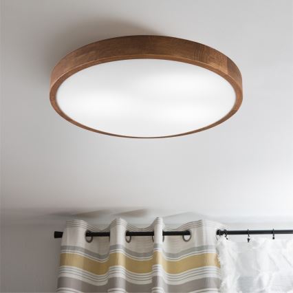 Brilagi - LED laelamp CARVALHO SLIM 3xE27/45W/230V tamm-kirsipuu läbimõõt 47 cm