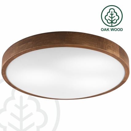 Brilagi - LED laelamp CARVALHO SLIM 3xE27/45W/230V tamm-kirsipuu läbimõõt 47 cm