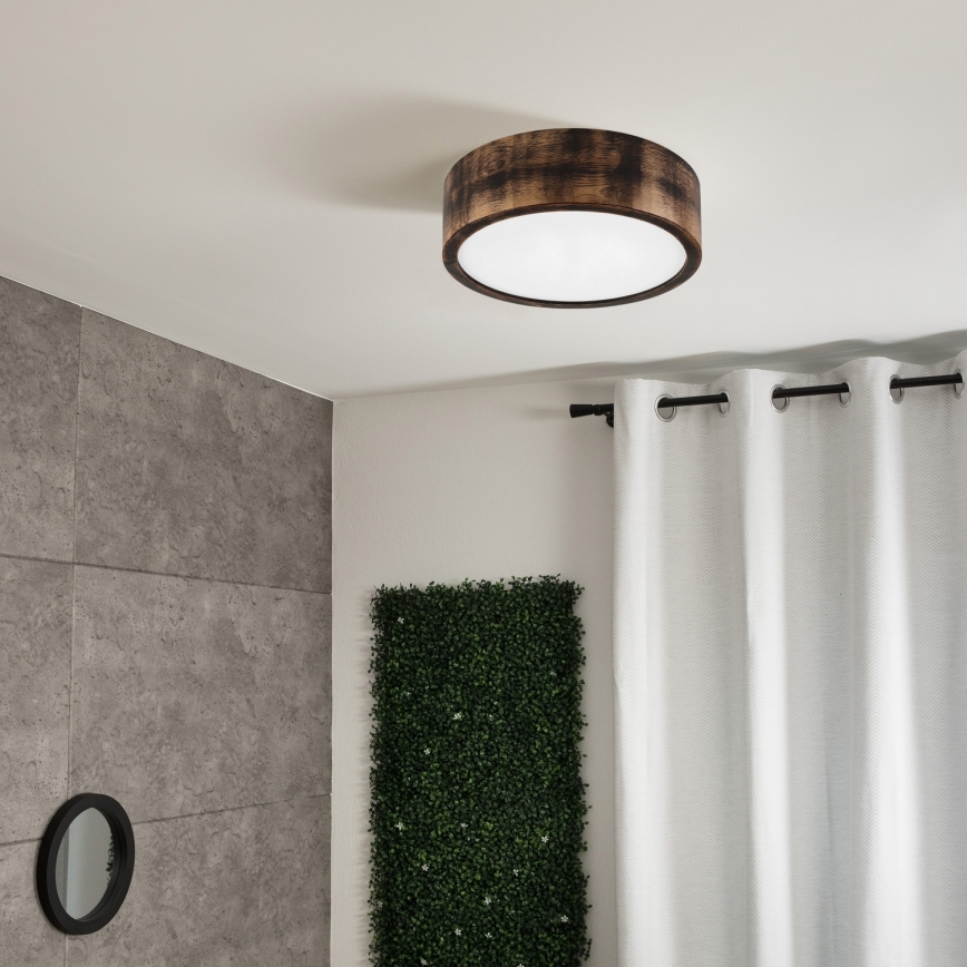 Brilagi - LED laelamp CARVALHO SMOKEY LED/20W/230V tamm Ø 27,5 cm