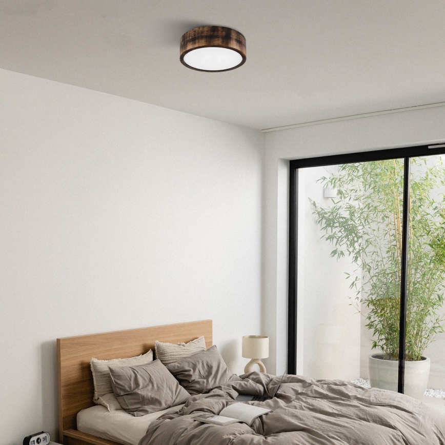 Brilagi - LED laelamp CARVALHO SMOKEY LED/20W/230V tamm Ø 27,5 cm