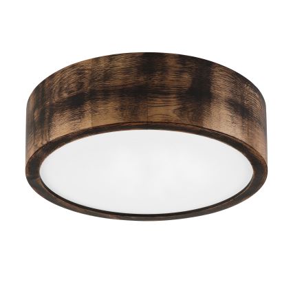 Brilagi - LED laelamp CARVALHO SMOKEY LED/20W/230V tamm Ø 27,5 cm