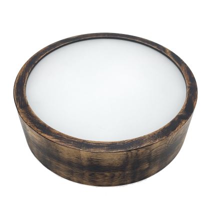 Brilagi - LED laelamp CARVALHO SMOKEY LED/20W/230V tamm Ø 27,5 cm