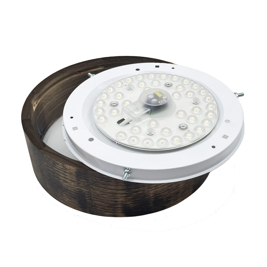 Brilagi - LED laelamp CARVALHO SMOKEY LED/20W/230V tamm Ø 27,5 cm