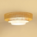 BRILAGI - LED laelamp CEDAR LUNETA LED/26W/230V läbimõõt 60 cm rotang/pruun/kreemjas