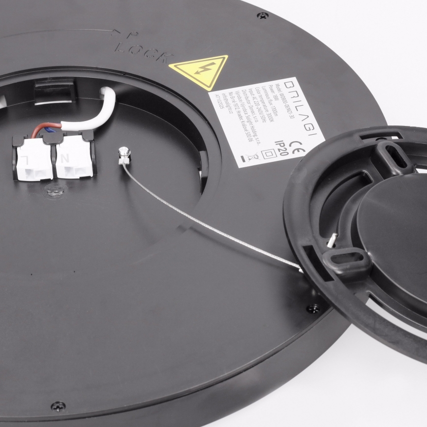 Brilagi - ESTELA LED laevalgusti 18W/230V, läbimõõt 30 cm, must