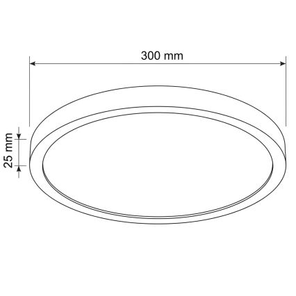 Brilagi - ESTELA LED laevalgusti 18W/230V, läbimõõt 30 cm, must