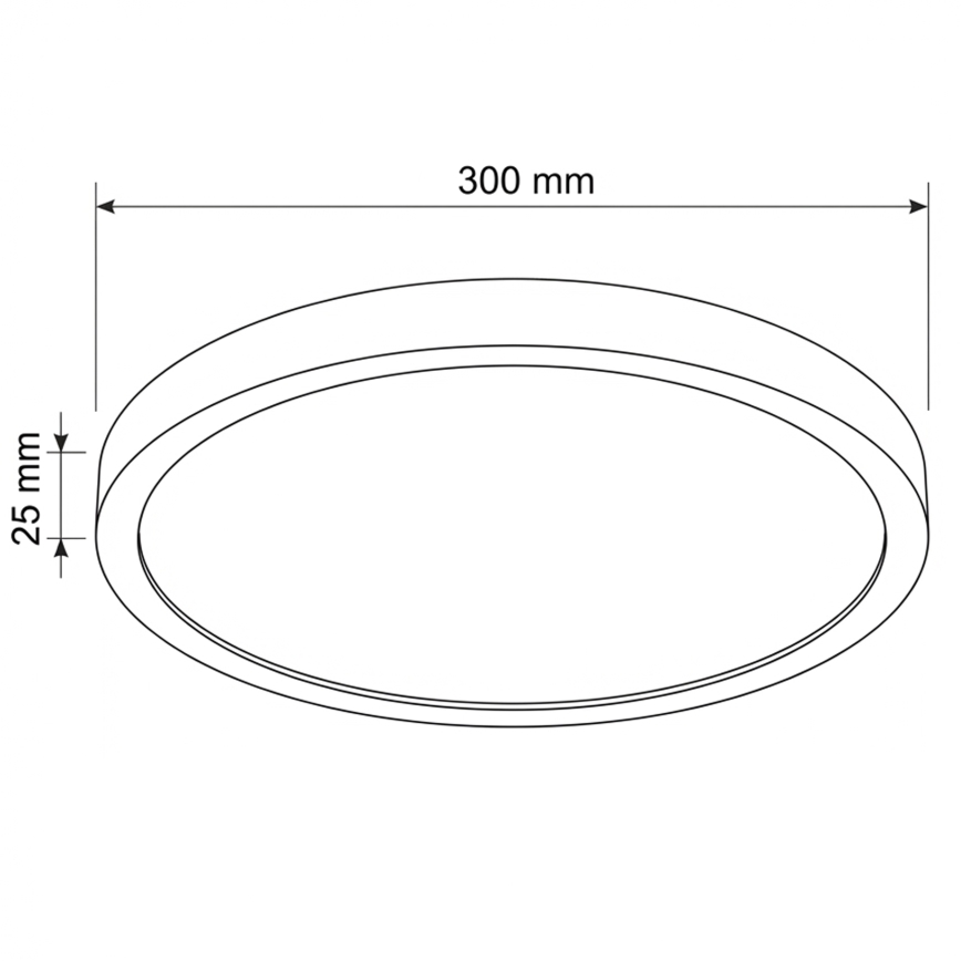 Brilagi - ESTELA LED laevalgusti 18W/230V, läbimõõt 30 cm, must
