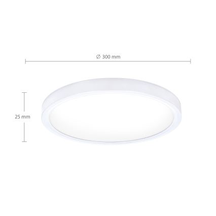 Brilagi - LED laelamp ESTELA LED/18W/230V, läbimõõt 30 cm, valge
