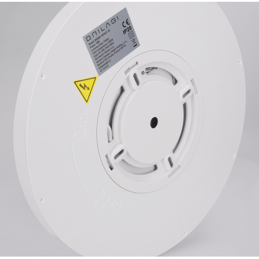 Brilagi - LED laelamp ESTELA LED/18W/230V, läbimõõt 30 cm, valge