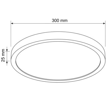 Brilagi - LED laelamp ESTELA LED/18W/230V, läbimõõt 30 cm, valge