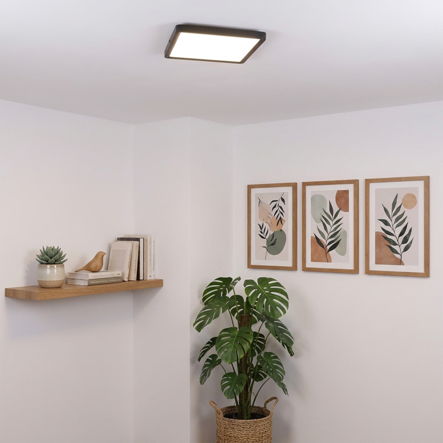 Brilagi - LED laelamp ESTELA SQUARE LED/24W/230V 31x31 cm must