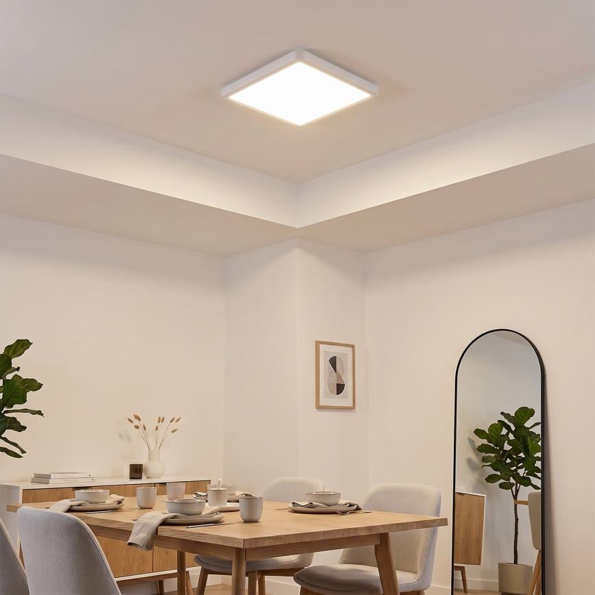 Brilagi - LED laelamp ESTELA SQUARE LED/24W/230V 31x31 cm valge