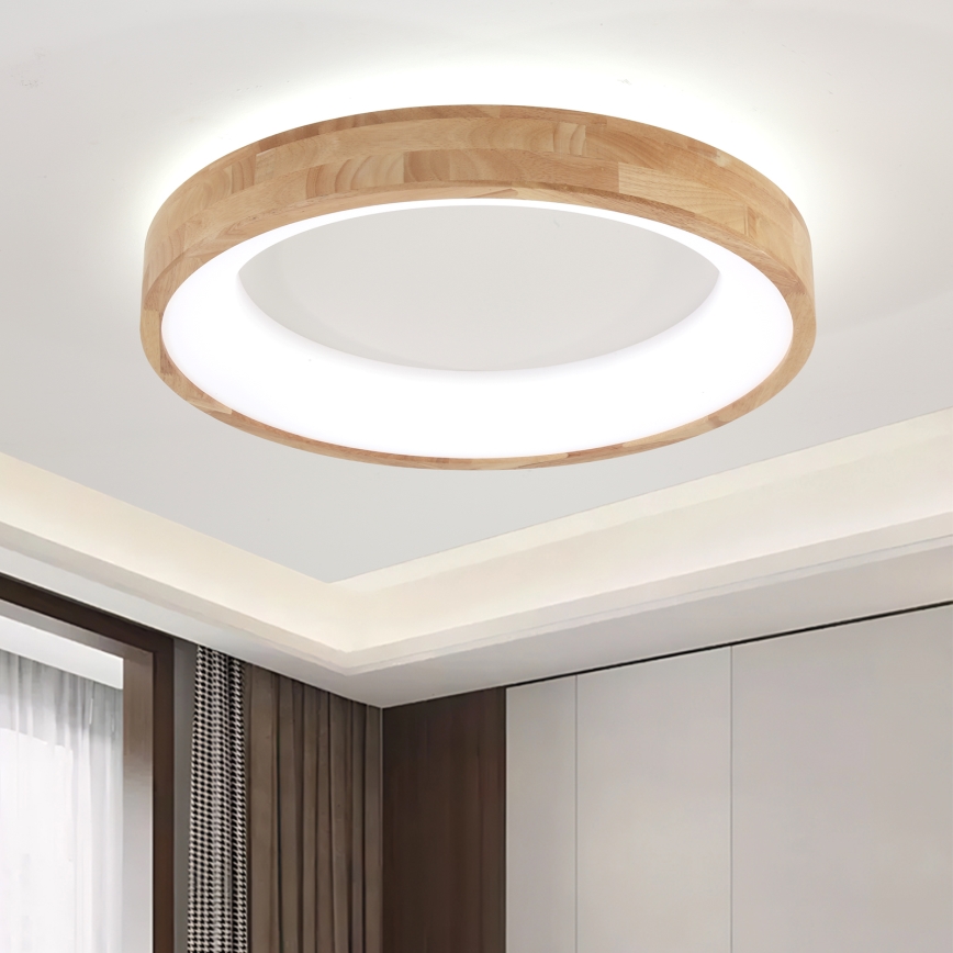 Brilagi - LED laelamp FALCON WOOD LED/40W/230V 3000/4000/6000K läbimõõt 60 cm puidust