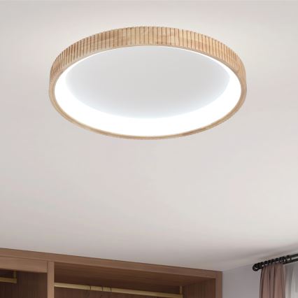 Brilagi - LED laelamp FALCON WOOD MODERN LED/60W/230V 3000/4000/6000K läbimõõt 80 cm puit