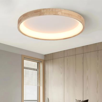 Brilagi - LED laelamp FALCON WOOD MODERN LED/60W/230V 3000/4000/6000K läbimõõt 80 cm puit