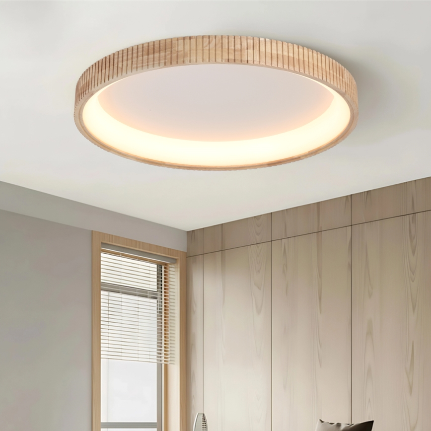 Brilagi - LED laelamp FALCON WOOD MODERN LED/60W/230V 3000/4000/6000K läbimõõt 80 cm puit