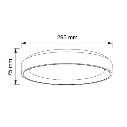 Brilagi - LED-laelamp FLOCO LED/24W/230V Ø 30 cm puiduefekt/must