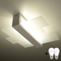 Brilagi - LED laelamp HERA 2xE27/7,5W/230V valge