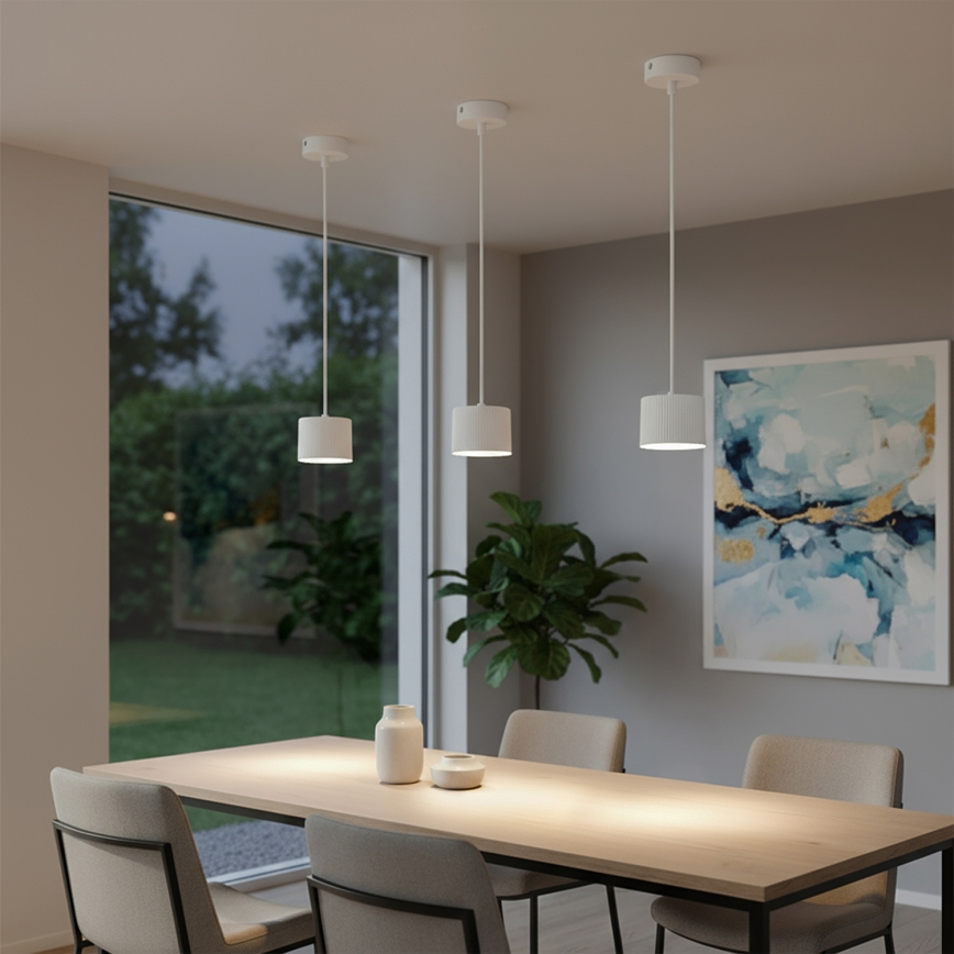 BRILAGI - LED Laelamp kaablil STRIPY 1xGX53/15W/230V pr. 82 mm valge