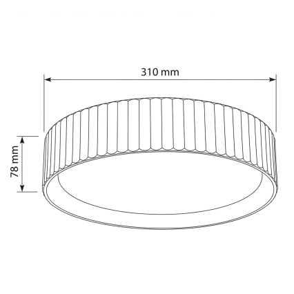Brilagi - LED laelamp LUCIA LED/24W/230V läbimõõt 31 cm pruun