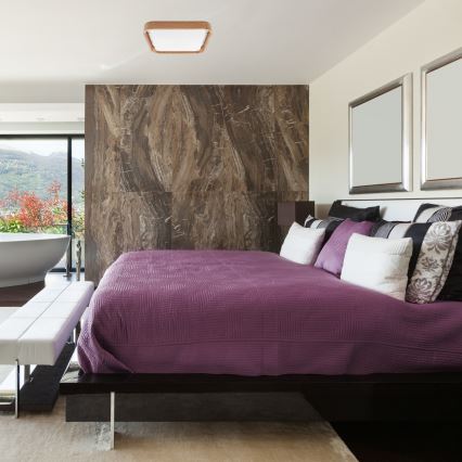 Brilagi - LED hämardatav laevalgusti MANAROLA CUBIC LED/24W/230V 45x45 cm 3000-6500K tamm + kaugjuhtimispult