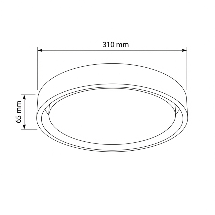 Brilagi - LED laelamp MATTEO LED/24W/230V, läbimõõt 31 cm, punane