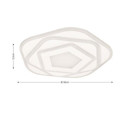 Brilagi - Hämardatav LED-laevalgusti MODERN MINI LED/53W/230V 3000-6000K läbimõõt 30 cm + kaugjuhtimispult