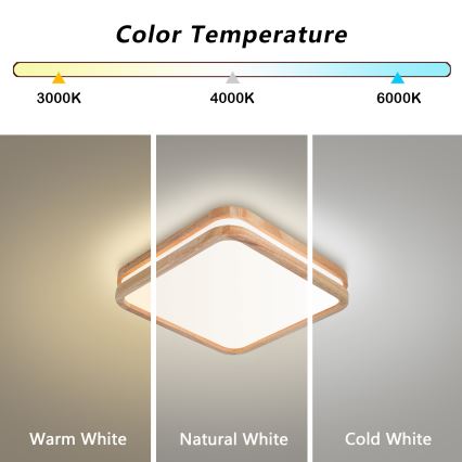 BRILAGI - LED laevalgusti MOLINA SQUARE LED/32W/230V 3000/4000/6000K tamm 30x30 cm