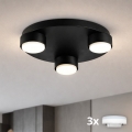 Brilagi - LED laelamp MONO 3xGX53/12W/230V, läbimõõt 30 cm, must