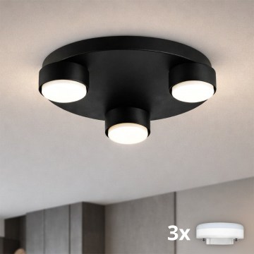 Brilagi - LED laelamp MONO 3xGX53/12W/230V, läbimõõt 30 cm, must