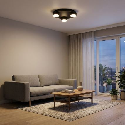 Brilagi - LED laelamp MONO 3xGX53/12W/230V, läbimõõt 30 cm, must