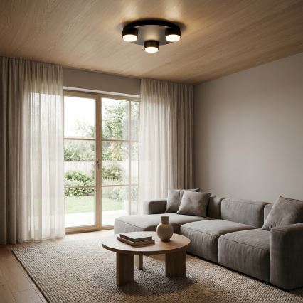 Brilagi - LED laelamp MONO 3xGX53/12W/230V, läbimõõt 30 cm, must