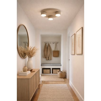 Brilagi - LED laelamp MONO 3xGX53/12W/230V Ø 30 cm beež