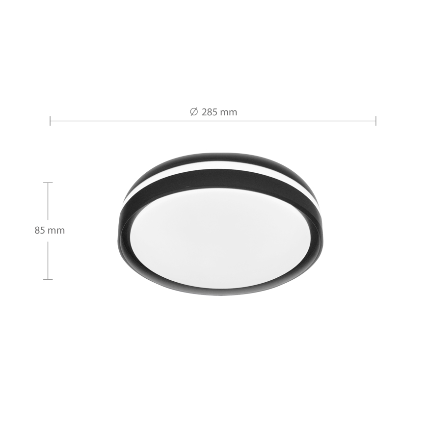 Brilagi - LED-laelamp NAOMI LED/24W/230V, läbimõõt 28,5 cm, must