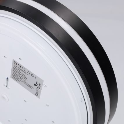 Brilagi - LED-laelamp NAOMI LED/24W/230V, läbimõõt 28,5 cm, must