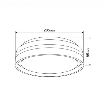Brilagi - LED-laelamp NAOMI LED/24W/230V, läbimõõt 28,5 cm, must