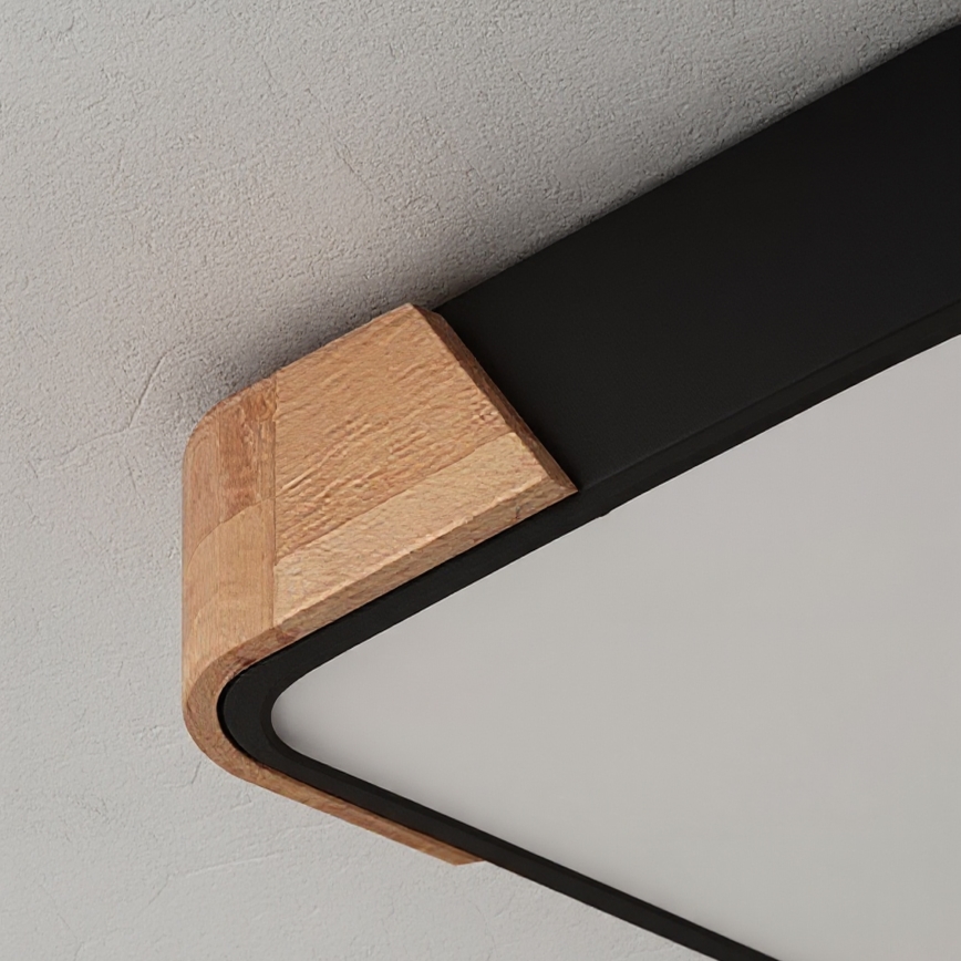 Brilagi - LED-laelamp PILANA LED/24W/230V tamm/must 32x32 cm