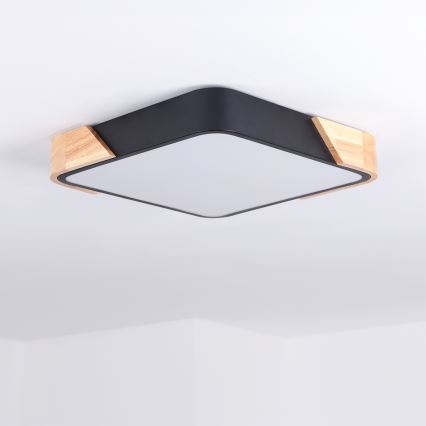 Brilagi - LED-laelamp PILANA LED/24W/230V tamm/must 32x32 cm