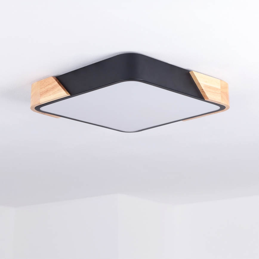 Brilagi - LED-laelamp PILANA LED/24W/230V tamm/must 32x32 cm