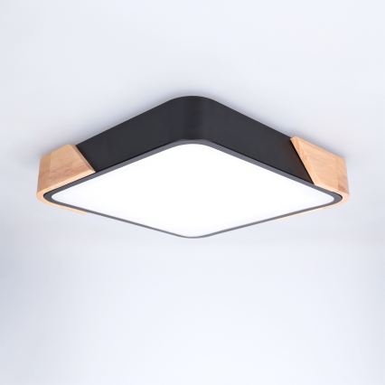 Brilagi - LED-laelamp PILANA LED/24W/230V tamm/must 32x32 cm