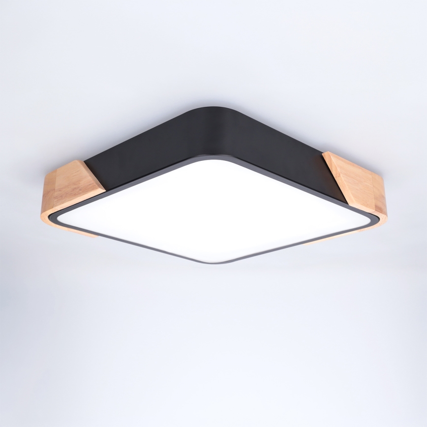 Brilagi - LED-laelamp PILANA LED/24W/230V tamm/must 32x32 cm