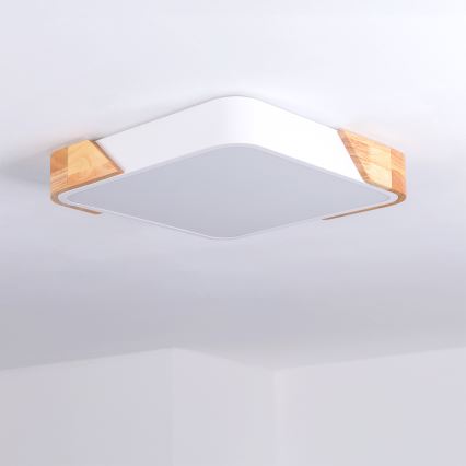 Brilagi - LED laelamp PILANA LED/24W/230V tamm/valge 32x32 cm