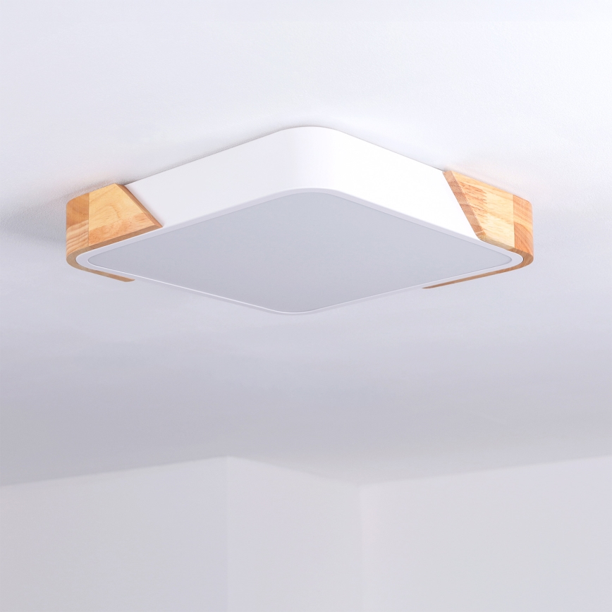 Brilagi - LED laelamp PILANA LED/24W/230V tamm/valge 32x32 cm