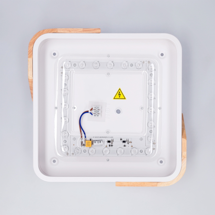 Brilagi - LED laelamp PILANA LED/24W/230V tamm/valge 32x32 cm