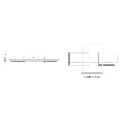 Brilagi - LED laelamp PLANK LED/35W/230V 4000K 55x90 cm puidust