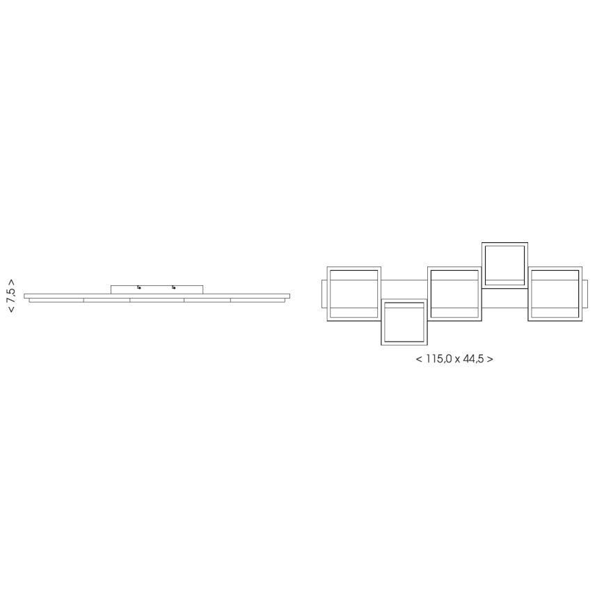 Brilagi - LED laelamp PLANK LED/35W/230V 4000K 55x90 cm puidust