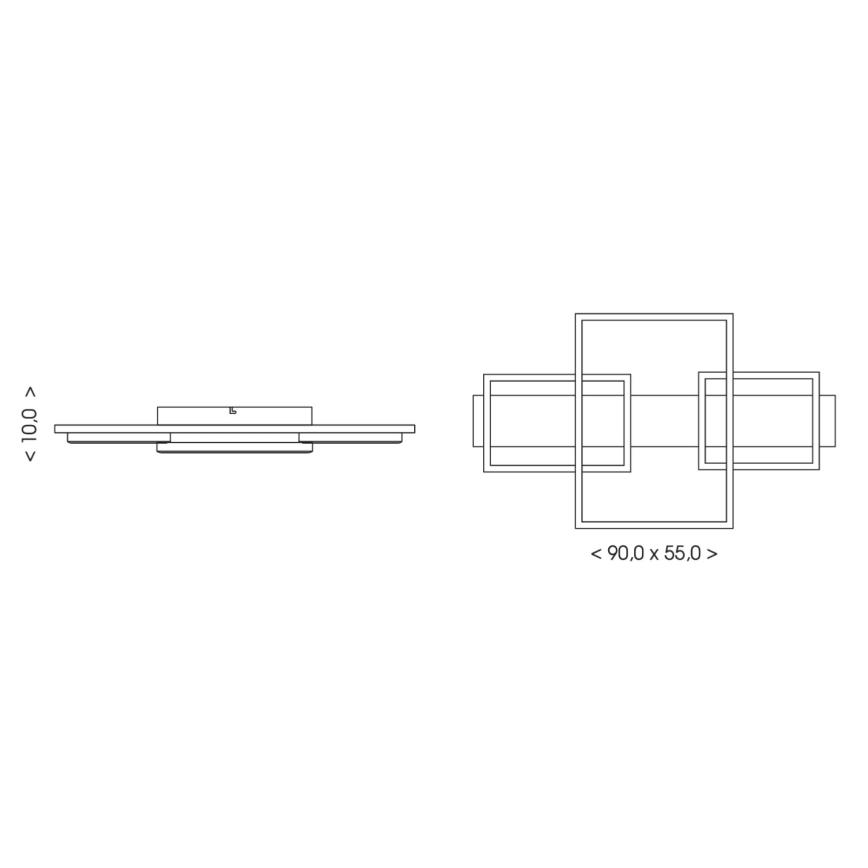 BRILAGI - LED laelamp PLANK LED/35W/230V 4000K 55x90 cm puidust