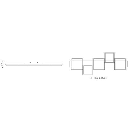 BRILAGI - LED laelamp PLANK LED/40W/230V 4000K 44,5x115 cm puidust