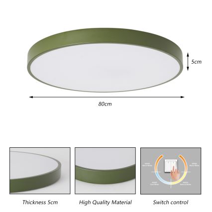 Brilagi - POOL LED laelamp, 100W, 230V, 3000/4000/6000K, Ø 80 cm, roheline